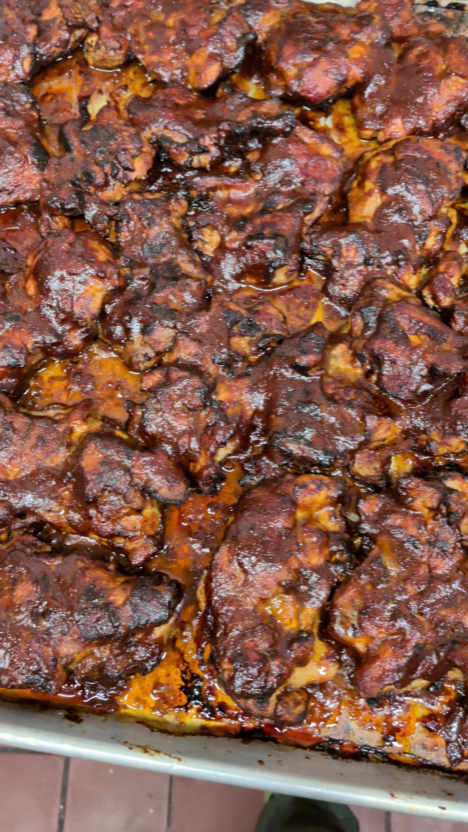BBQ chicken tray