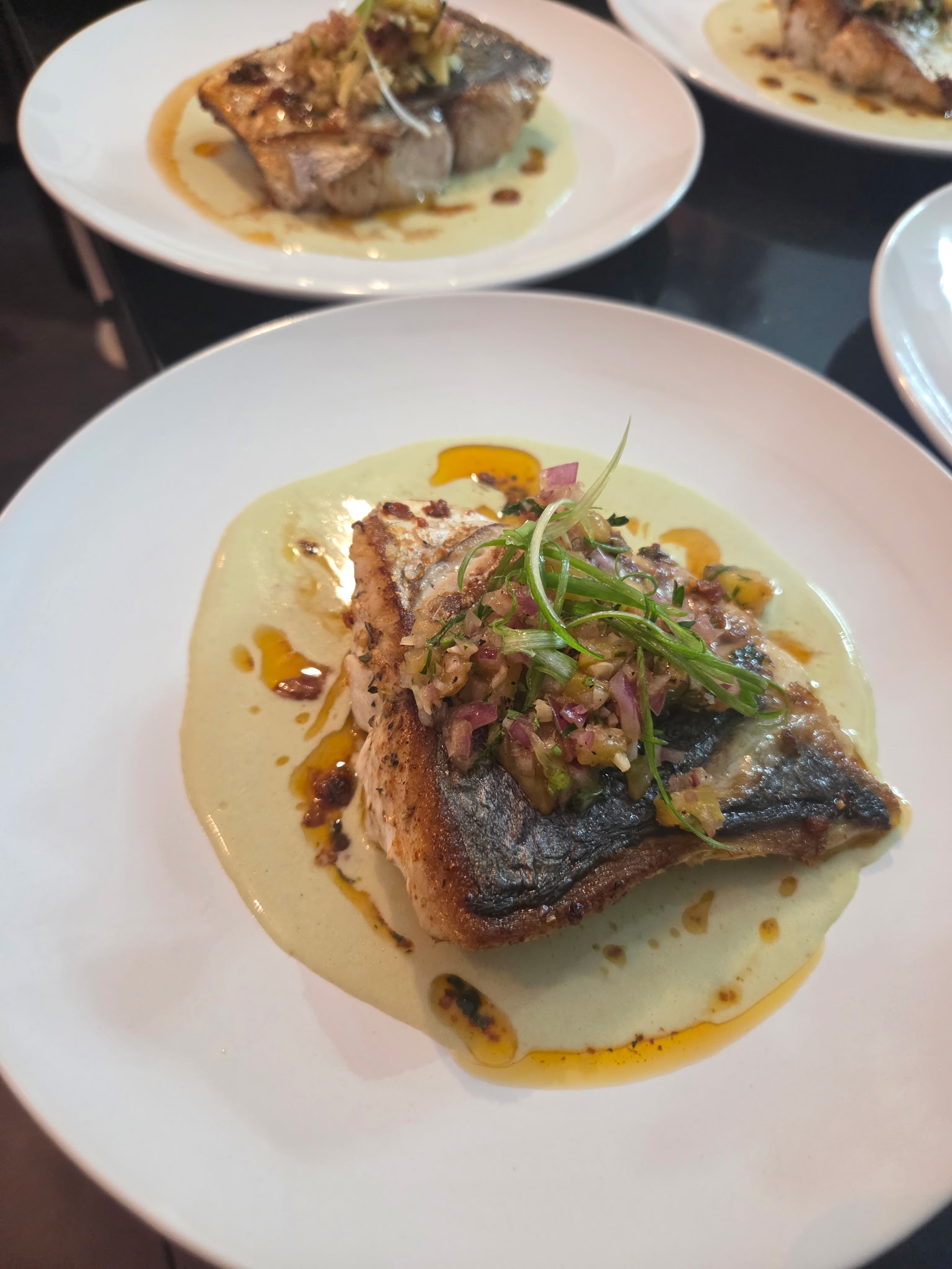 Pan-seared snapper